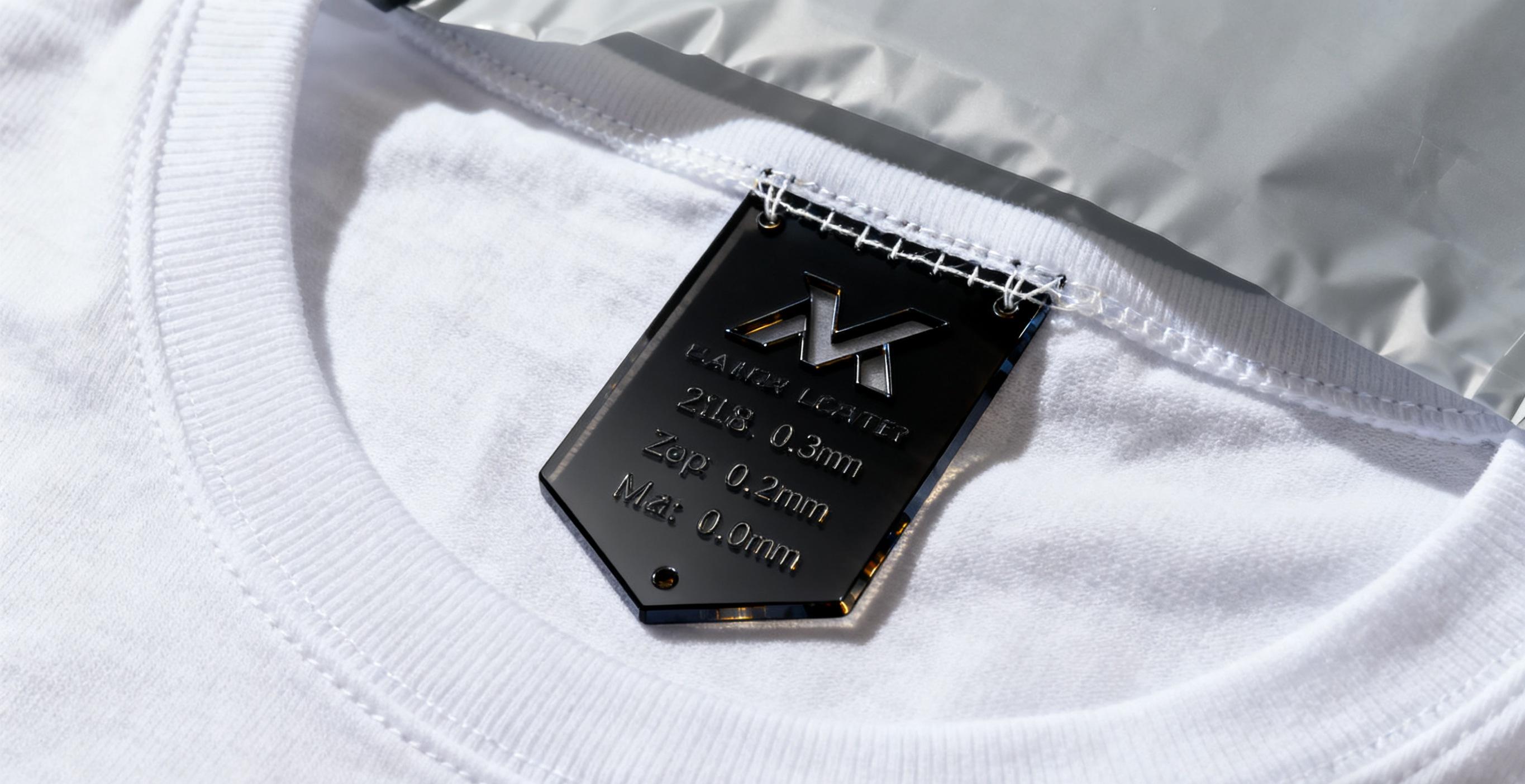  Laser cut garment labels with precision edges.